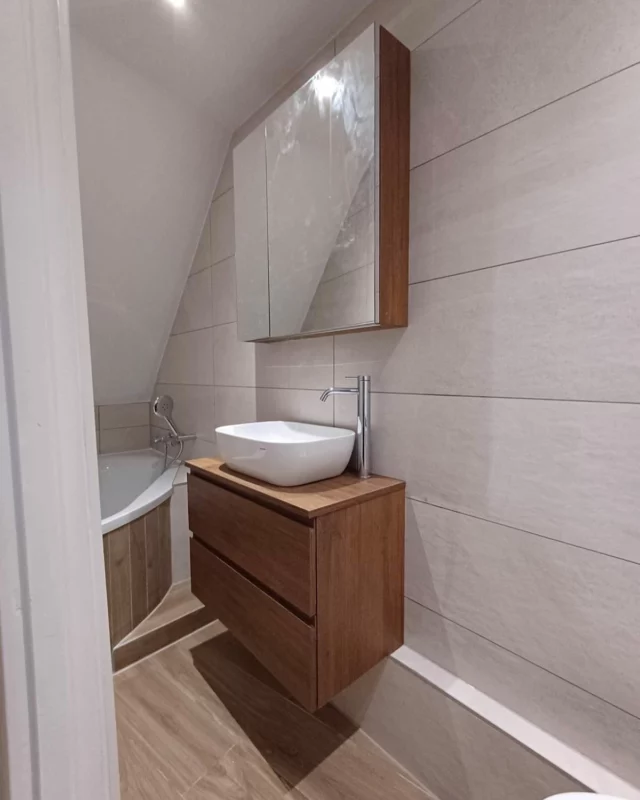 Salle de bain fini à #Bischwiller  #carrelage #sanitaire #renovation #salledebain